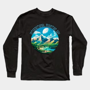 International Mountain Day, Hiking, gift present ideas Long Sleeve T-Shirt